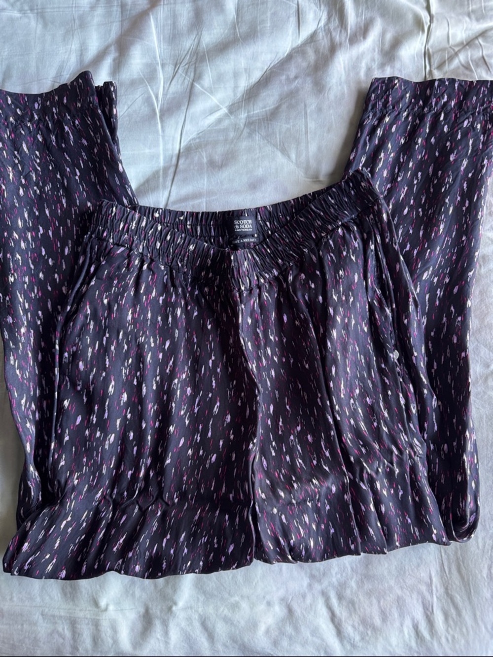 Scotch & Soda Black Pants with Pink & Purple Speckle